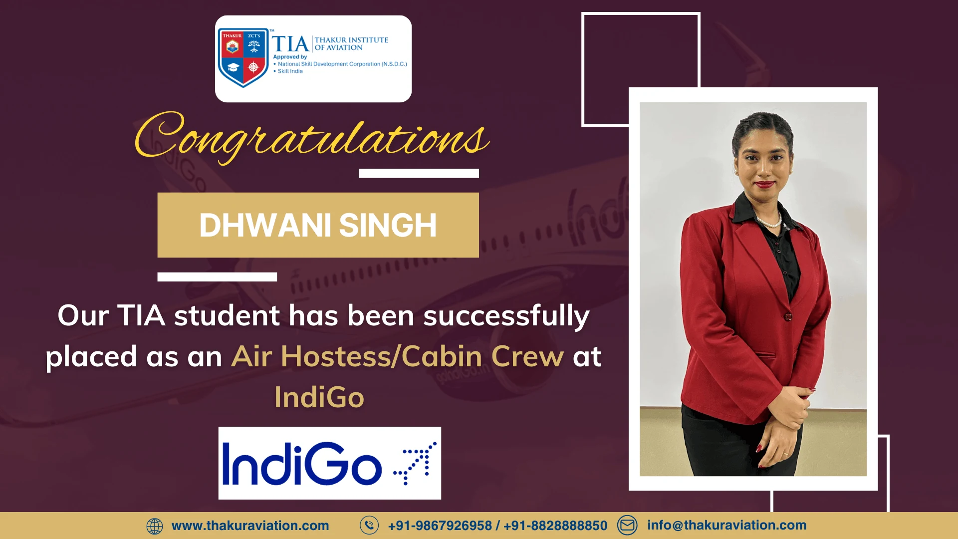 Cabin Crew Courses in Mumbai Placement Indigo